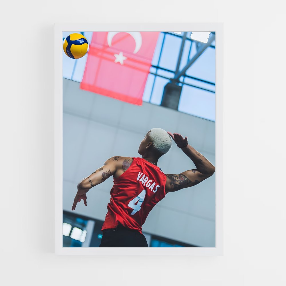 Poster Melissa vargas actif – affiche Volleyball (vue 3)